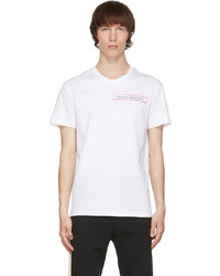 Alexander McQueen White Selvedge Logo Tape T Shirt