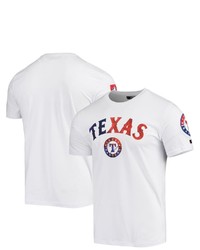 PRO STANDARD White Texas Rangers Red White Blue T Shirt