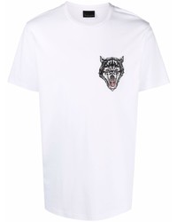 Billionaire Wolf Embroidered Short Sleeve T Shirt