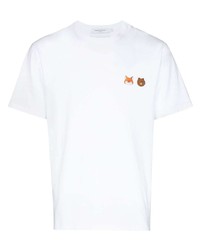 MAISON KITSUNÉ X Line Friends Logo Patch Cotton T Shirt