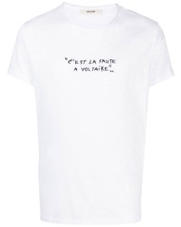 Zadig & Voltaire Zadigvoltaire Toby Slogan Embroidered T Shirt