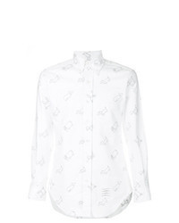 White Embroidered Dress Shirt