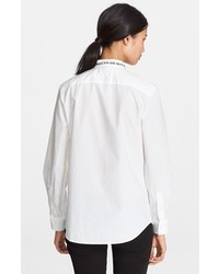 Each X Other Embroidered Collar Quilted Bib Tuxedo Shirt