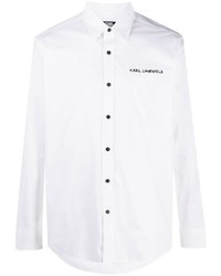 Karl Lagerfeld Embroidered Logo Dress Shirt