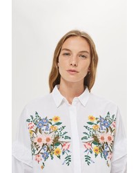 Topshop Maternity Forest Floral Embroidered Shirt