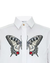 My Pair Of Jeans Butterfly Embroidered Shirt
