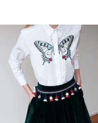 My Pair Of Jeans Butterfly Embroidered Shirt
