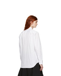 Comme Des Garcons Play White Fit Heart Patch Shirt