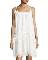 Max Studio Embroidered Cotton Tunic Dress