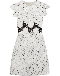 Giambattista Valli Embroidered Tweed Mini Dress White