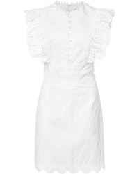 Sea English Embroidery Frilled Dress