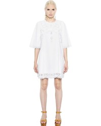 Etoile Isabel Marant Embroidered Cotton Poplin Dress