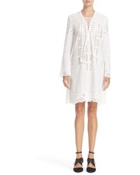 Yigal Azrouel Eyelet Embroidered Cotton Dress