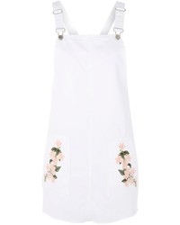 Topshop Moto Tulip Embroidered Pinafore Dress