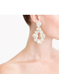 J.Crew Leather Embroidered Sequin Earrings