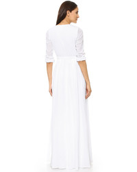 Mara Hoffman Embroidered Deep V Gown