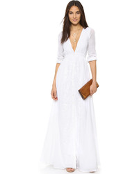 Mara Hoffman Embroidered Deep V Gown