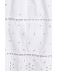 Parker Alana Eyelet Embroidered Cotton Fit Flare Dress