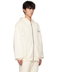 Rhude Off White Embroidered Hoodie