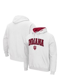 Colosseum White Indiana Hoosiers Arch Logo 30 Pullover Hoodie