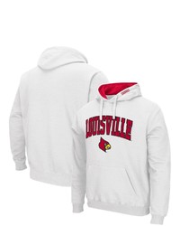 Colosseum White Louisville Cardinals Arch Logo 30 Pullover Hoodie