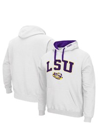 Colosseum White Lsu Tigers Arch Logo 20 Pullover Hoodie At Nordstrom