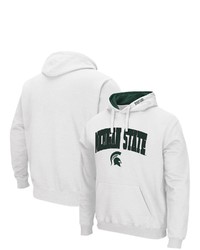 Colosseum White Michigan State Spartans Arch Logo 30 Pullover Hoodie