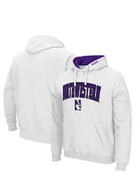 Colosseum White Northwestern Wildcats Arch Logo 30 Pullover Hoodie