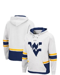 Colosseum White West Virginia Mountaineers Lace Up 30 Pullover Hoodie