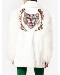 Gucci Embroidered Fur Jacket