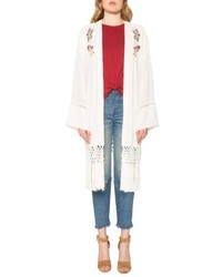 Willow & Clay Embroidered Open Front Jacket