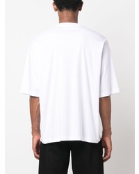 Lanvin Curb Lace Logo Embroidered T Shirt