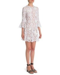 Valentino Bell Sleeve Embroidered Lace Dress