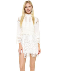 Anna Sui Victorian Embroidered Lace Tunic Dress