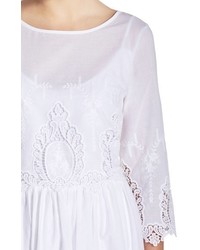 ECI Embroidered Lace Fit Flare Dress