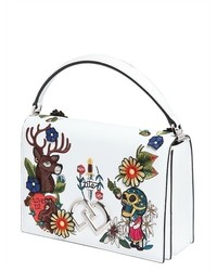 Dsquared2 Large Embroidered Leather Top Handle Bag