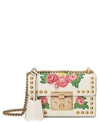 Gucci Small Padlock Embroidered Leather Shoulder Bag