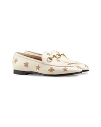 Gucci Jordaan Embroidered Leather Loafer