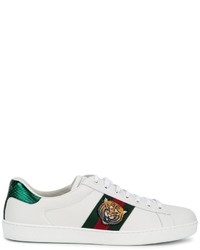 Gucci Tiger Embroidered Sneakers
