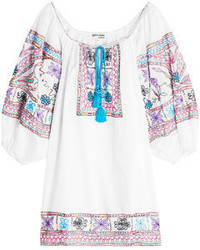 JULIET DUNN Embroidered Cotton Blouse