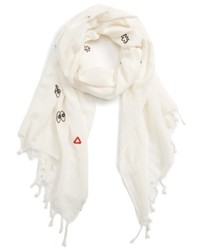 Madewell Embroidered Making Faces Scarf