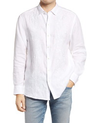 Tommy Bahama Just Mauid Embroidered Button Up Linen Shirt