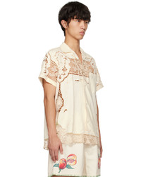 Bode Off White One Of A Kind Cutwork Shirt