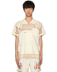 Bode Off White One Of A Kind Cutwork Shirt