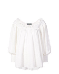 Alexa Chung Embroidered Long Sleeve Blouse