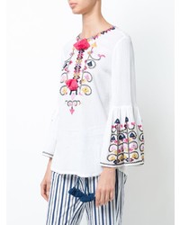 Figue Tasseled Embroidered Blouse