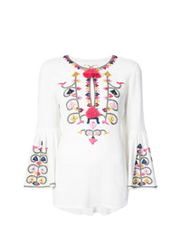 Figue Tasseled Embroidered Blouse