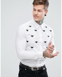 Devils Advocate All Over Embroidered Bee Shirt