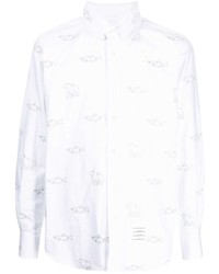 Thom Browne Animal Embroidered Long Sleeve Shirt
