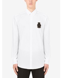 Dolce & Gabbana Appliqu Cotton Poplin Shirt